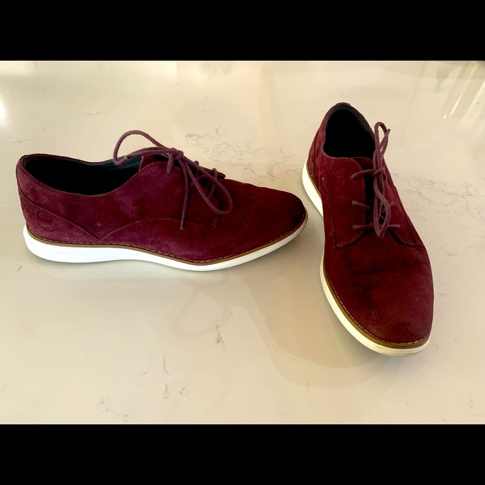 Cole Haan OriginalGrand Plain Oxford Womens - Maroon Suede